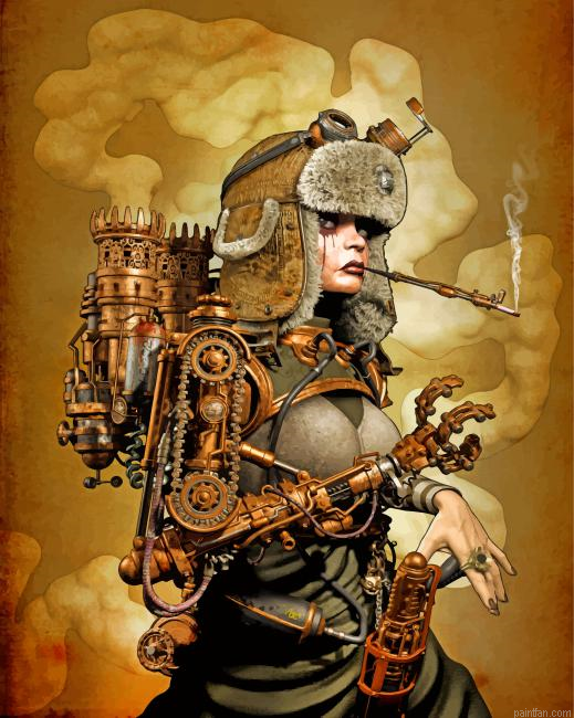 Steampunk Woman Paint By Number.png