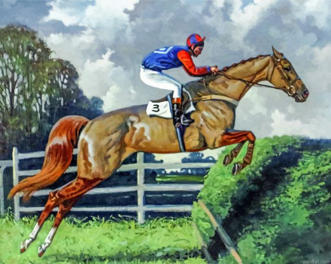 Steeplechase Horse Paint By Number.png