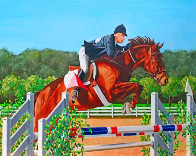 Steeplechase Horse Race Paint By Number.png