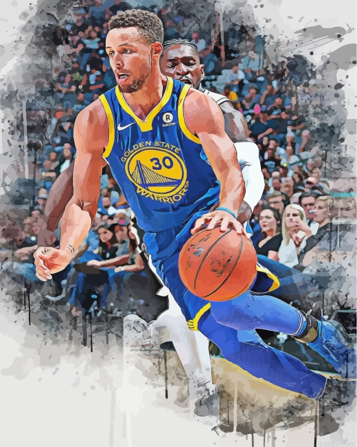 Stephen Curry Golden State Warriors Paint By Number.png