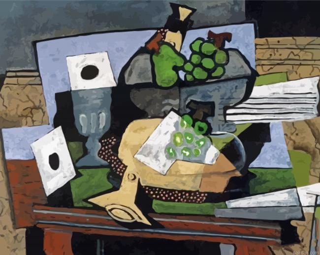 Still Life With Clarinet And Grapes Paint By Numbers.png