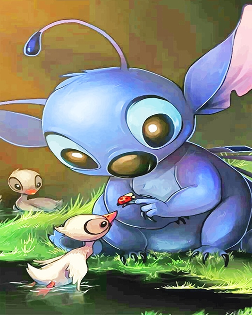 Stitch And His Two Ducks New Paint By Numbers.png
