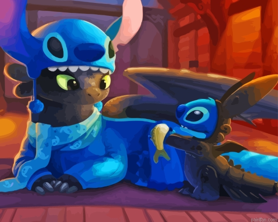 Stitch And Toothless Paint By Numbers.png