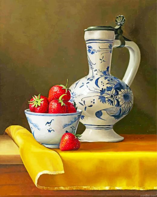 Strawberries Still Life Paint By Number.png