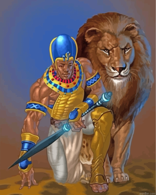 Strong Black King Paint By Number.png