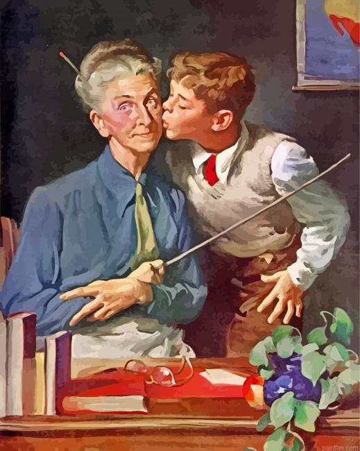 Student Kissing His Teacher Paint By Number.png