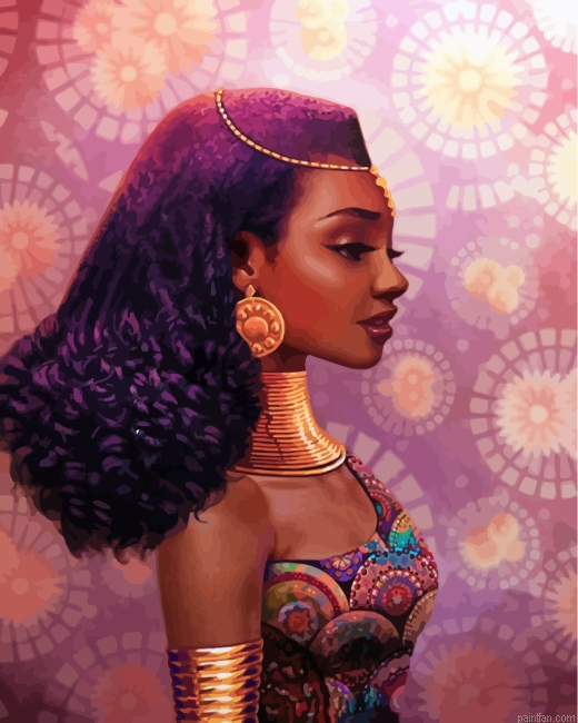 Stylish African Lady Paint By Number.png