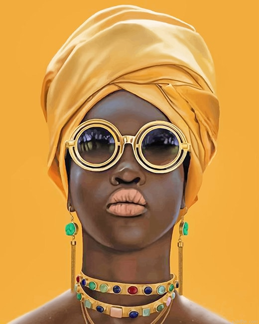 Stylish African Woman New Paint By Numbers.png