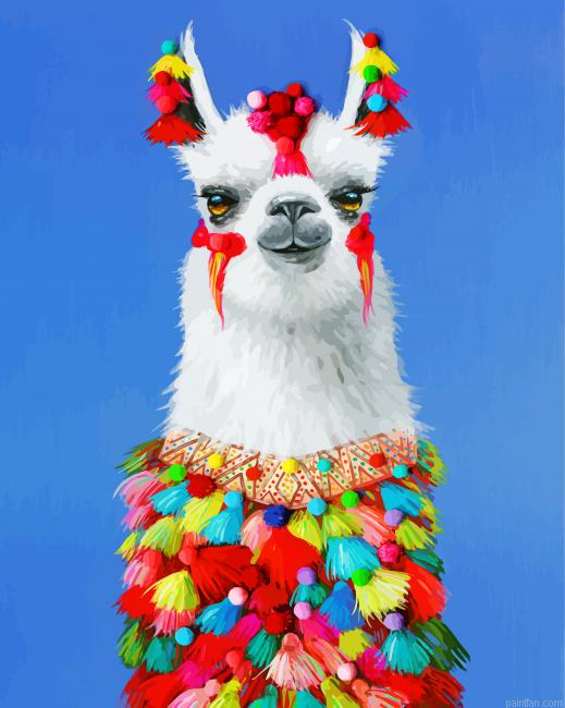 Stylish Llama Paint By Number.png