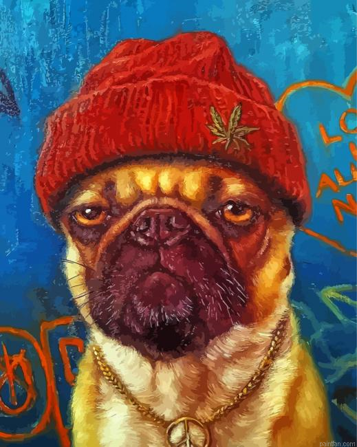 Stylish Pug Dog Paint By Number.png