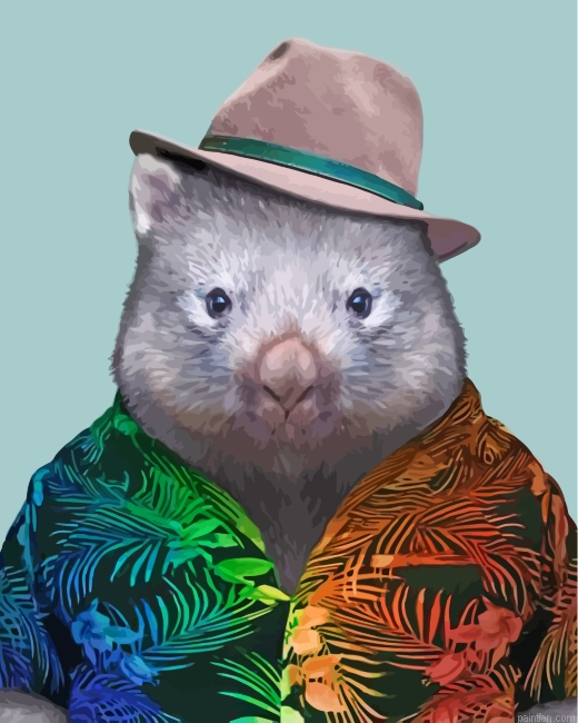 Stylish Wombat Paint By Number.png