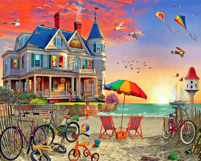 Summer Beach House Paint By Number.png