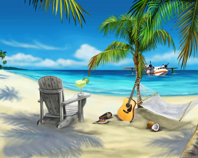 Summer Beach Paint By Numbers.png