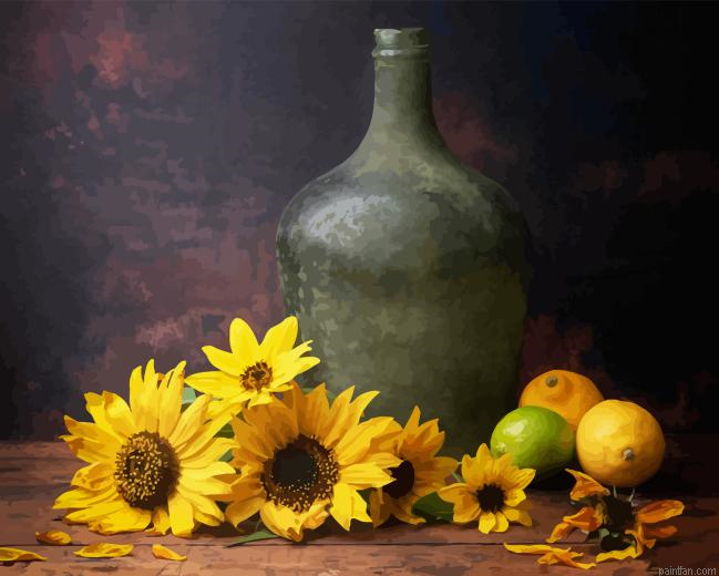 Sunflowers And Lemons Paint By Numbers.png