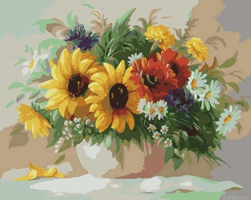 Sunflowers Art Paint By Numbers.png