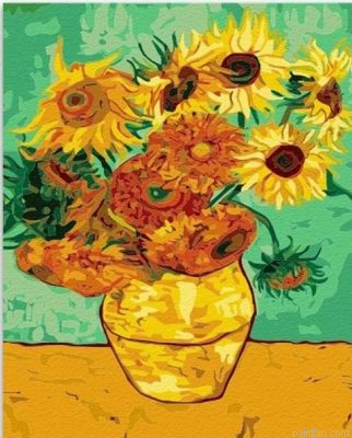 Sunflowers Gogh Paint By Numbers.png