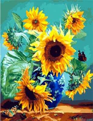 Sunflowers Vase Paint By Numbers.png