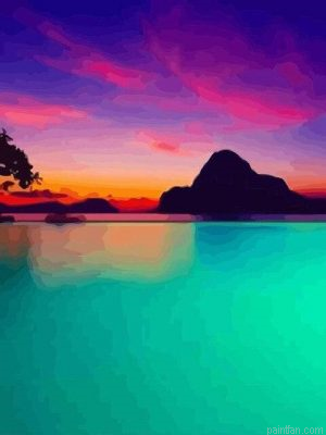 Sunrise On Lake Paint By Numbers.png