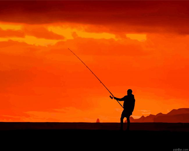 Sunset And Fisherman Paint By Numbers.png