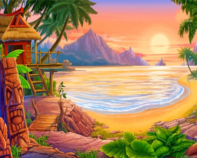 Sunset Island Paint By Number.png