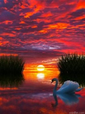 Sunset Lake Paint By Numbers.png