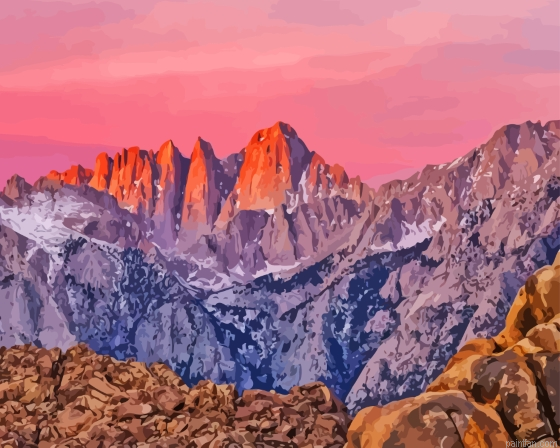 Sunset Mt Whitney Paint By Numbers.png