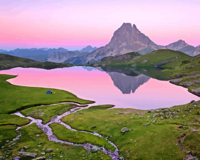 Sunset Over Pyrenees Paint By Numbers.png