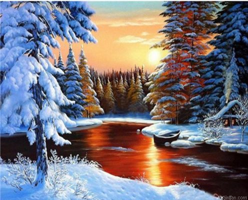 Sunset Snow Paint By Numbers.png
