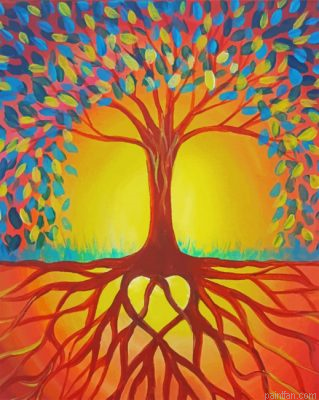 Sunset Tree Of Life Paint By Number.png