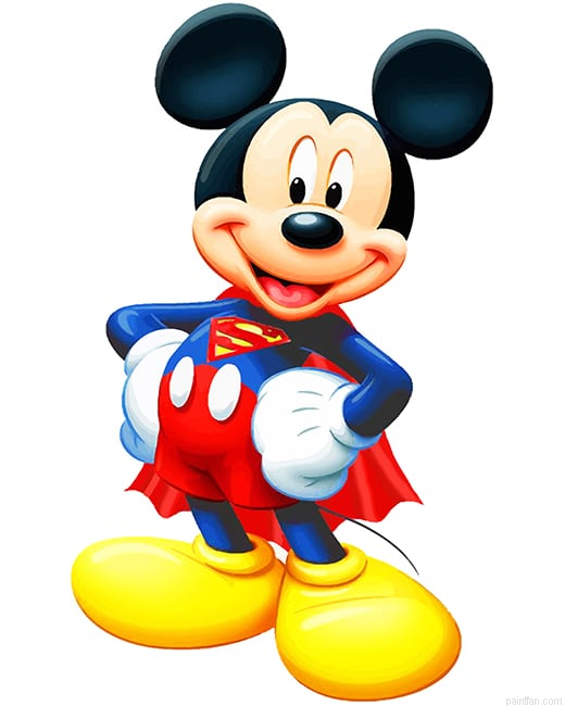 Superman Mickey Mouse New Paint By Numbers.png