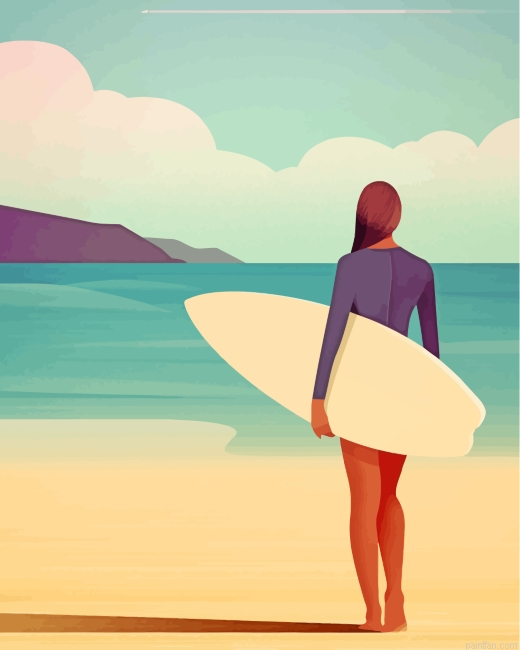 Surfer Woman Illustration Paint By Number.png