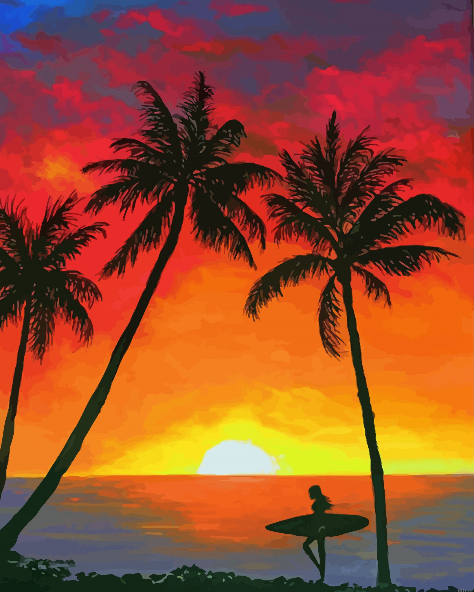 Surfer Woman Paint By Number.png