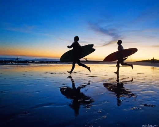 Surfers Silhouette Paint By Number.png
