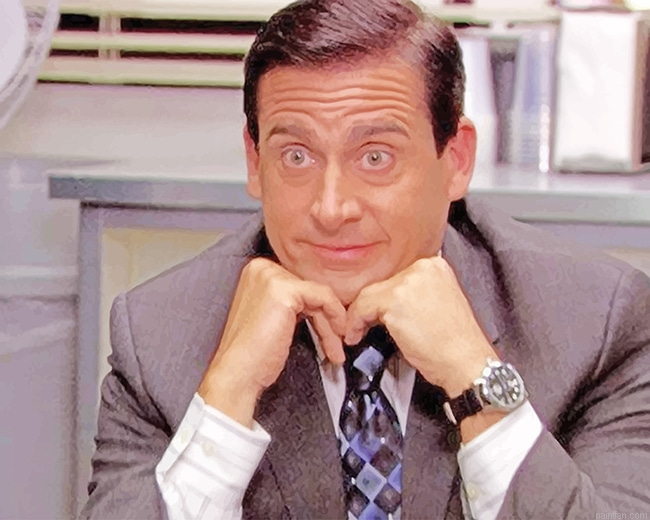 Surprised Face Michael Scott The Office Paint By Numbers.png