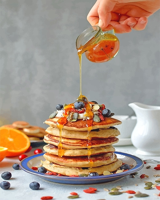 Sweet Pancake With Honey New Paint By Numbers.png