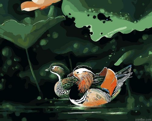 Swimming Duck Paint By Numbers.png