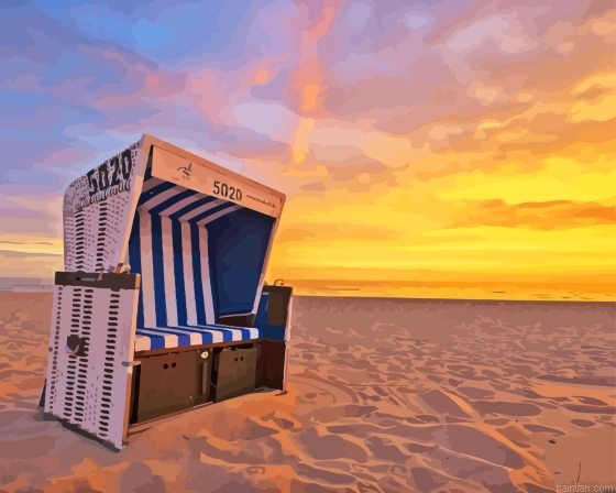 Sylt Beach Chair Sunset Scene Paint By Numbers.png