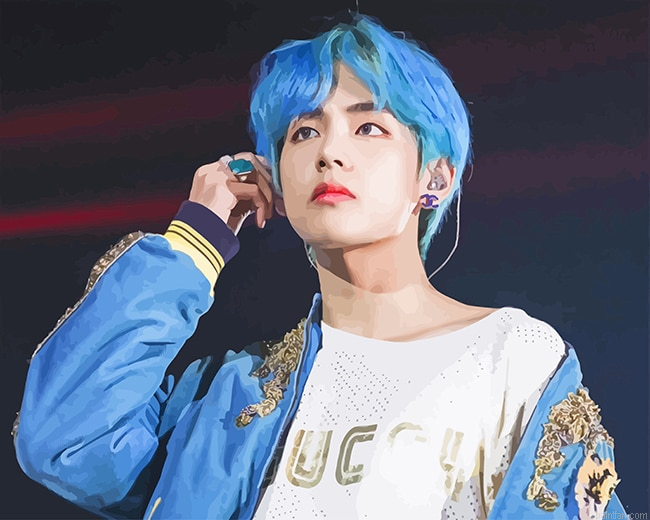 Taehung Blue Hair New Paint By Numbers.png