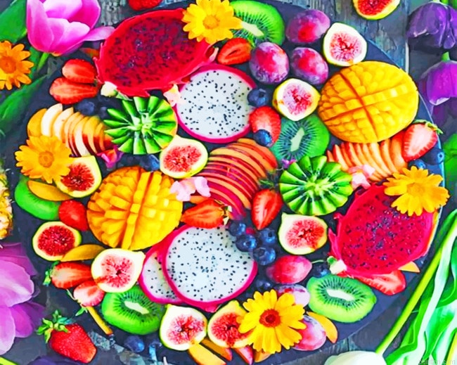 Tasty Fruits Food Paint By Numbers.png