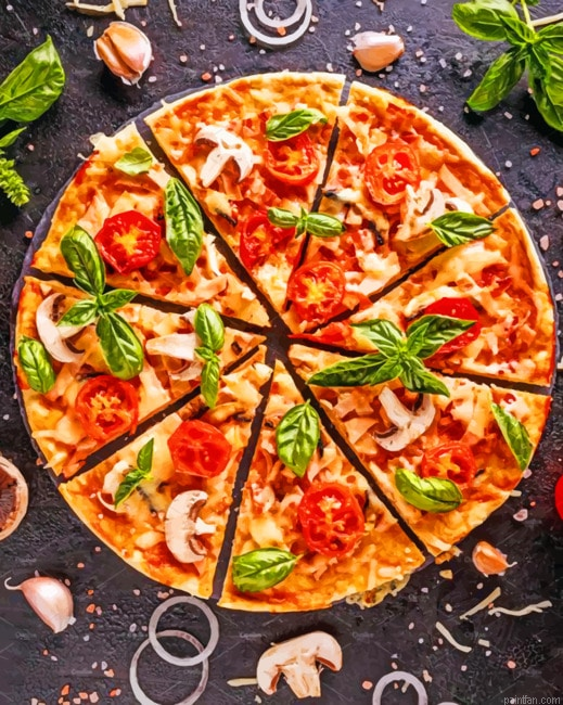Tasty Pizza Food Paint By Numbers.png