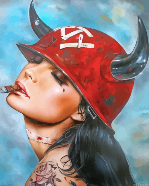 Tattooed Girl Smoking Paint By Number.png