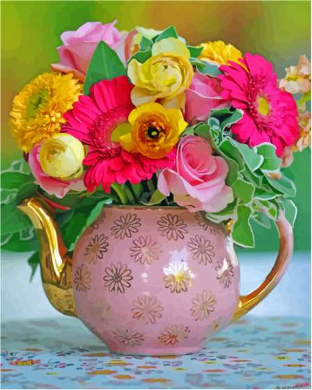 Teapot With Flowers Paint By Numbers.png