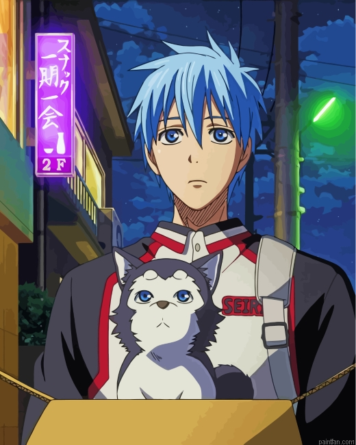 Tetsuya Kuroko And His Dog Paint By Number.png