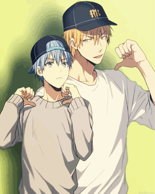 Tetsuya Kuroko And Ryota Kise Paint By Number.png
