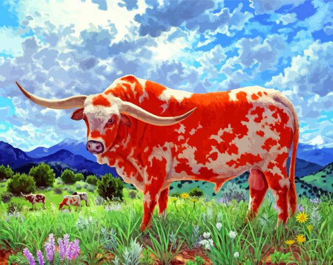 Texas Longhorn Paint By Number.png