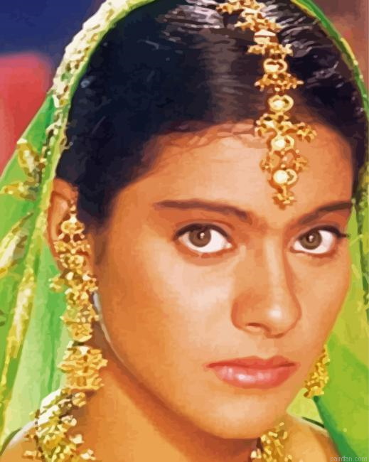 The Actress Kajol Paint By Numbers.png