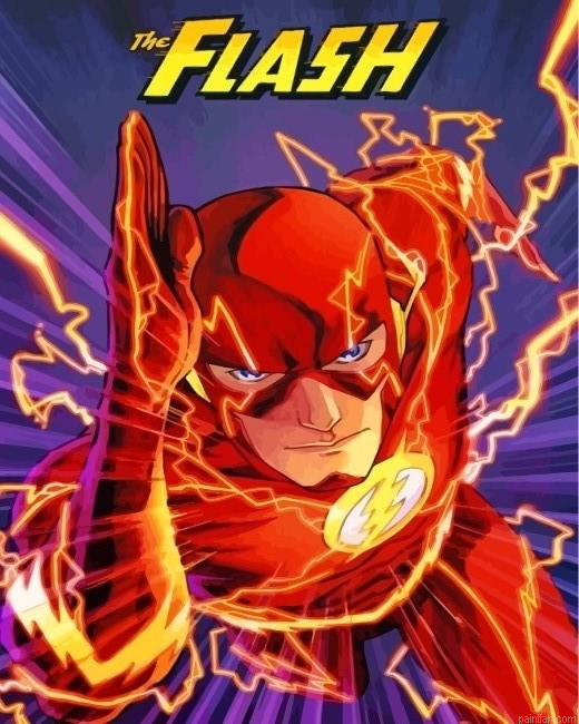 The Flash Superhero Paint By Number.png