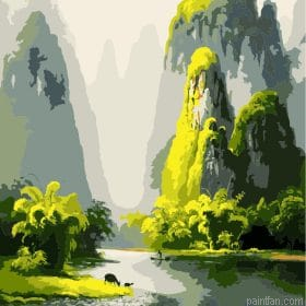 The Foot Of Mountain Valley Paint By Numbers.png