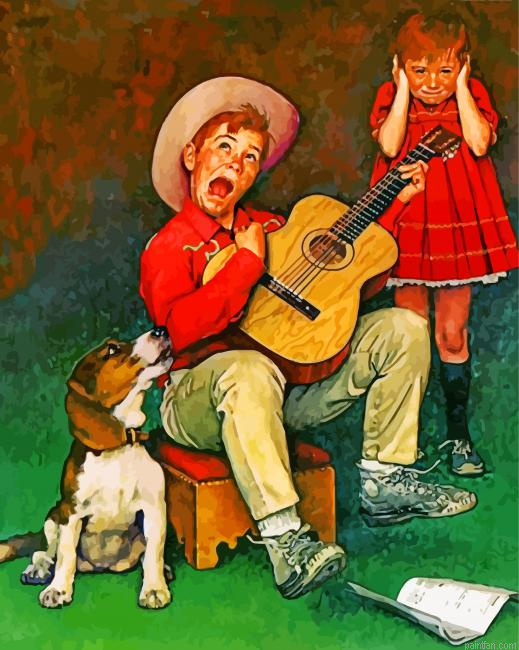 The Guitarist Boy Paint By Number.png
