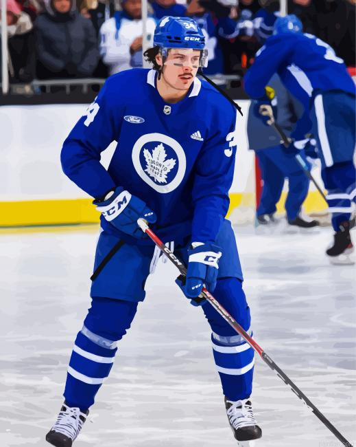 The Hockey Player Auston Matthews Paint By Numbers.png
